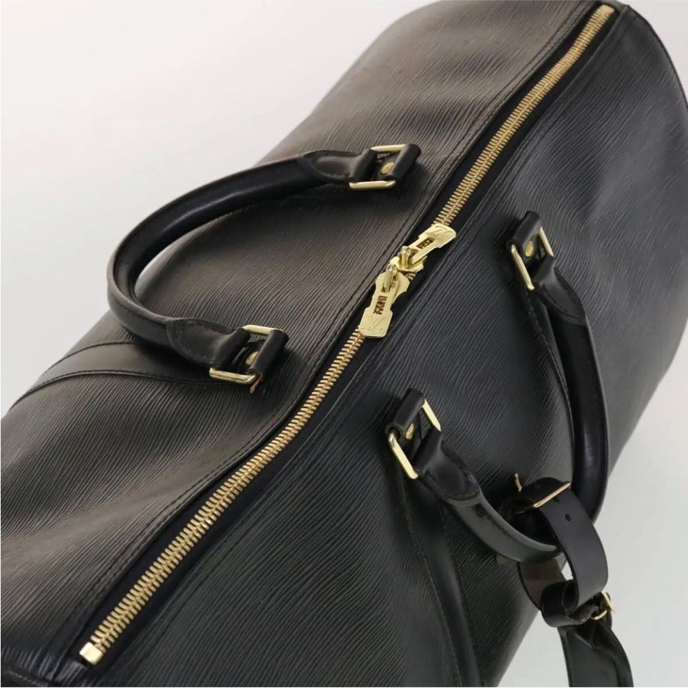 LOUIS VUITTON Black Epi Keepall LV50 Boston Weekend Travel Duffle Bag VI8911 - Picture 8 of 16